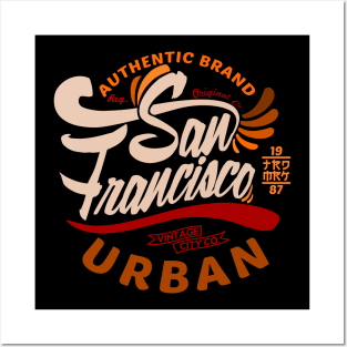 San Francisco Urban Vintage style Posters and Art